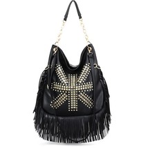 Diinovivo Trendy Rivet Female Shoulder Bags New 2022 Tassel Chain Designer Handb - £52.08 GBP