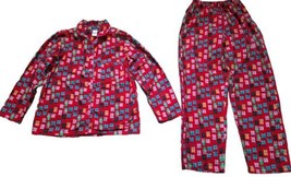 Joe Boxer Women&#39;s 2Pc Red Background Colored Presents Print Matching Pair PJs Sm - £8.68 GBP