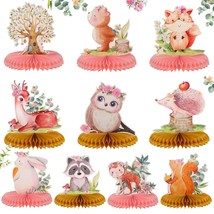 Woodland Animal Baby Shower Decorations For Girls 10 Pcs Floral Woodland Animals - £18.97 GBP
