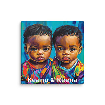 &quot;Keanu &amp; Keena&quot; Canvas &quot;Twin Portraits&quot; Abstract Original Modern Art by RFW - $34.99+