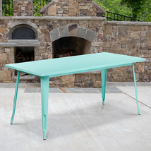 31.5x63 Mint Green Metal Table ET-CT005-MINT-GG - £221.34 GBP