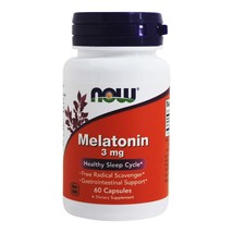 NOW Foods Melatonin 3 mg., 60 Capsules - £5.81 GBP