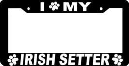 Irish Setter Dog Paw Print License Plate Frame - £3.59 GBP