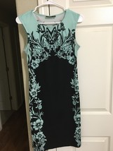 Women&#39;s Apt. 9 Sleeveless Floral A-Line Dress--Blue/ Black--Size XS - £6.01 GBP