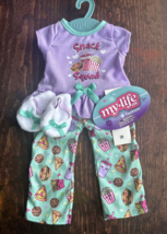My Life As Nightwear Snack Squad Slippers Outfit fits American Girl & 18" Dolls - $14.82