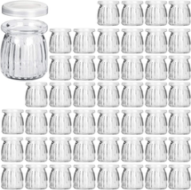Glass Jars, 40 PACK 6 Oz Yogurt Jars with PE Lids, Glass Pudding Jars Yogurt Jar - £35.05 GBP