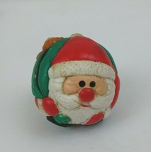 Vintage 1990s Papel Freelance Christmas Santa Claus Rubber Ball Toy Rare - $14.54
