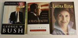 3 President GEORGE W BUSH LAURA Biography Books Lot Decision History Republican - £9.58 GBP