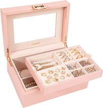 Jewelry Box Organizer For Women Teen Girls By Landici, Large Jewelry, Pink - £0.00 GBP