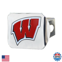 FANMATS Wisconsin Badgers 3D Color Emblem 2" Hitch Cover - Chrome Metal - $42.81