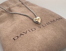 David Yurman Cookie Classic Heart Women Necklace 925 Sterling Silver &amp; 1... - £463.78 GBP