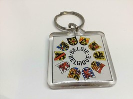 Vintage Souvenir Keyring Belgium ~ Belgie ~ Belgique Keychain Ancien Porte-Clés - £6.12 GBP