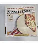 Stoneware Baking Brick Pizza Baking Stone 12.5&quot; Brick Oven W/ Rack New USA - €26,24 EUR