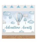Hot Air Balloon Bear Baby Shower Photography Background Baby Boys One 5x... - €12,88 EUR
