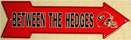 Between the Hedges Georgia Football Sport Arrow Embossed Metal Sign - $19.95