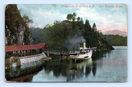 Trossachs Pier and SS Sir Walter Scott Scotland UDB Postcard C18 - $3.91