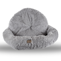 Luxurious Armarkat Fluffy Gray Cat Bed for Supreme Comfort - £76.14 GBP