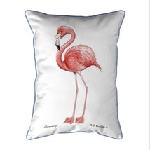 Betsy Drake Flamingo White Background Extra Large Corded Indoor Outdoor Pillow - £48.67 GBP