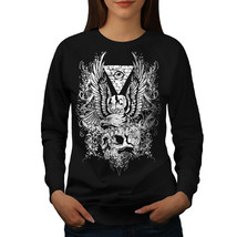 Skull Vintage Illuminati Jumper Skull Bird Women Sweatshirt - £14.93 GBP