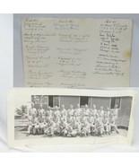 WWII Army Air Force Squadron L-27 Class Photo 18&quot;  x 8&quot; w/ Names of Sold... - $61.73