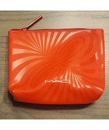 MAC Cosmetics Red Swirl PVC Plastic Zip Top Cosmetic Bag Makeup Pouch NEW - $12.22 CAD