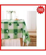 Elegant St. Patrick&#39;s Day Checkered Tablecloth 60x84In - Waterproof &amp; Wa... - $573.57 MXN