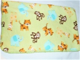 Garanimals Green Monkey Baby Lovey Security Blanket Fleece Elephant Tiger Jungle - $35.62