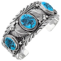 Navajo Big Boy Turquoise Silver Bracelet Men Cuff s7-8 Collin Farrell Style - £553.05 GBP+