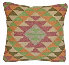 Rustic Cushion Cover Handmade Kilim Diamond Ethnic Indian Afghan Moroccan 60cm - £39.10 GBP