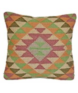 Rustic Cushion Cover Handmade Kilim Diamond Ethnic Indian Afghan Morocca... - £38.99 GBP