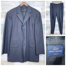 Brooks Brothers 346 Stretch Wool Suit Gray 3 Button Mens 41L Jacket 36R ... - $79.19