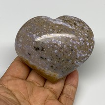 0.55 lbs, 2.6&quot;x3.1&quot;x1.6&quot; Ocean Jasper Heart Polished Healing Crystal, B30893 - £16.36 GBP