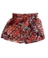 JODIFL Red Abstract Print Paperbag Shorts Womens Medium Lightweight NEW - $18.00