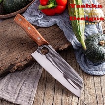 Kochmesser High Carbon Stahl Hackbeil Schutzloch Full Tang Metzger Küche - $296.50 MXN