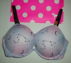 Victoria&#39;s Secret &quot;Pink&quot; Everywhere Super PU Bra Pink Cloud Constellatio... - $44.54