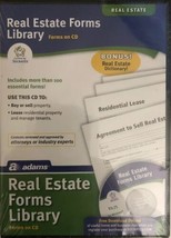 Adams Real Estate Forms Library On CD(SS502)New Sealed-RARE VINTAGE-SHIPS N 24HR - £9.41 GBP