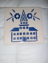AARFAC Blue and White Ceramic Tile Trivet with Cork back - $330.10 MXN