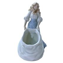 House of Lloyd Porcelain Girl Maiden Planter Vase Candy Holder Figurine 1994 - £19.77 GBP