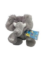 Ganz Gray Elephant Plush Toy Hairy No Code HS007 EUC Alabama Sealed Code - $12.48