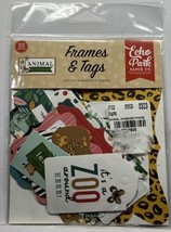 Echo Park  Animal Kingdom Collection Ephemera Frames and Tags 33 PC New - £4.30 GBP