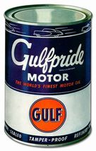 Gulf Motor Oil Can Laser Cut Metal Sign - $79.95