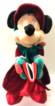 Disney Minnie Mouse Christmas 19&quot; Victorian Caroler Plush - £19.46 GBP