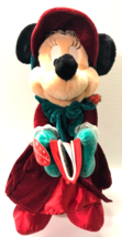 Disney Minnie Mouse Christmas 19&quot; Victorian Caroler Plush - £18.59 GBP