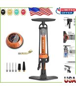 Heavy-Duty Alloy Steel Bike Pump - Presta/Schrader Compatibility &amp; Gauge - $590.63 MXN