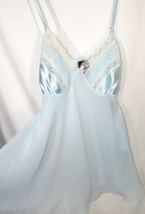 Secret Treasures Light Blue Sheer Babydoll Nightie With Thong Size Small - $15.00