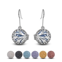 12mm Tree of life Locket Cage Drop Earring Aromatherapy Hook Earring fit Lava St - £19.00 GBP