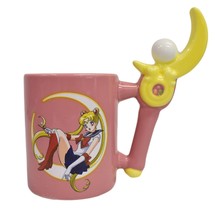 Sailor Moon Stick Coffee Mug 3D Molded Pink Ceramic - 13 Ounces - £57.60 GBP
