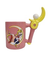 Sailor Moon Stick Coffee Mug 3D Molded Pink Ceramic - 13 Ounces - £57.54 GBP