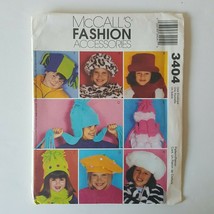 Mccalls Fashion Accessories Sewing Pattern Childrens Hat Scarf Mittens 3404 - £6.32 GBP