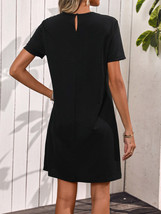 Lace Detail Short Sleeve Mini Dress - $18.04